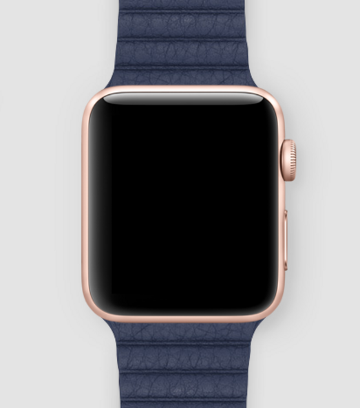 Кожаная магнитная петля для Apple Watch (темно-синий)