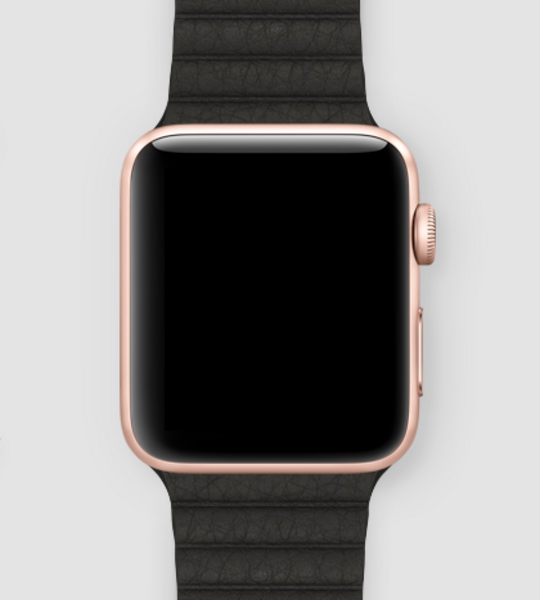 Кожаная магнитная петля для Apple Watch (черный)