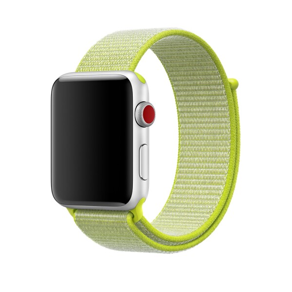 Спортивная нейлоновая петля для Apple Watch (ярко-желтый неон)