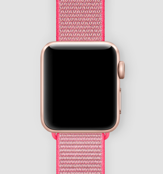 Спортивная нейлоновая петля для Apple Watch (розовый зной)