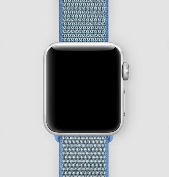 Спортивная нейлоновая петля для Apple Watch 42/44/45 (голубое озеро)
