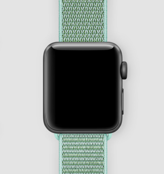 Спортивная нейлоновая петля для Apple Watch 38/40/41 (зеленая лагуна)