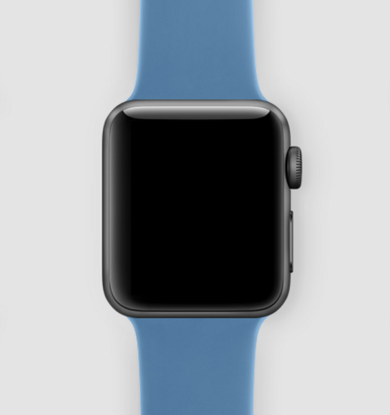 Силиконовый ремешок для Apple Watch (синий деним)