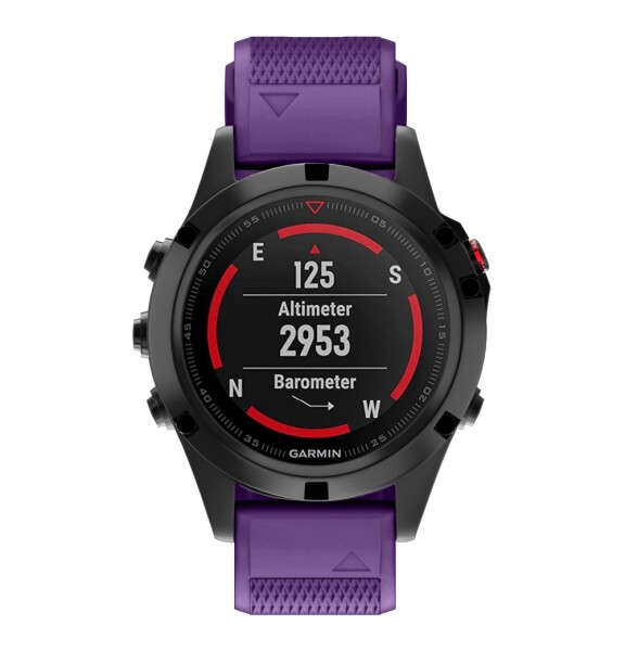 Силиконовый ремешок для Garmin Fenix 5X/6X (фиолетовый)