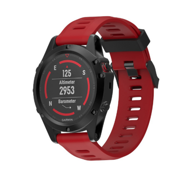 Силиконовый ремешок для Garmin Fenix 3/3 HR (красный)