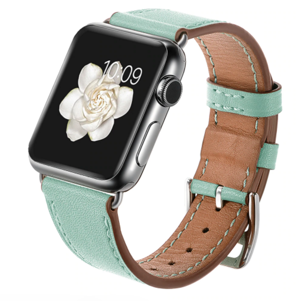 Кожаный ремешок HM Style для Apple Watch (зеленая лагуна)