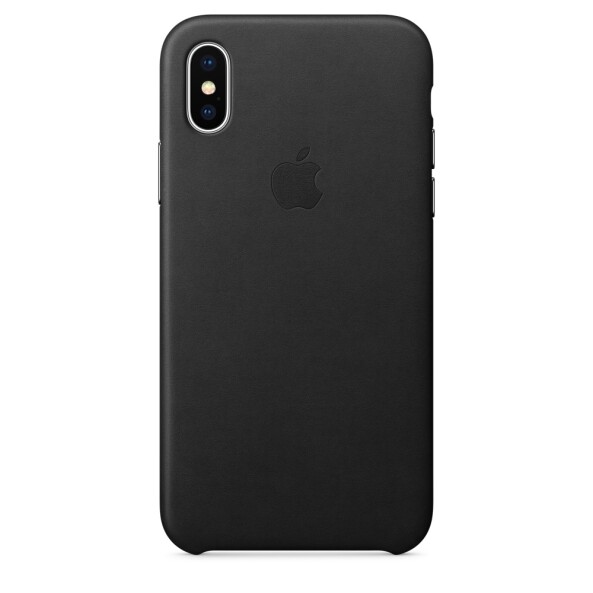 Кожаный чехол для iPhone X/iPhone XS (черный)