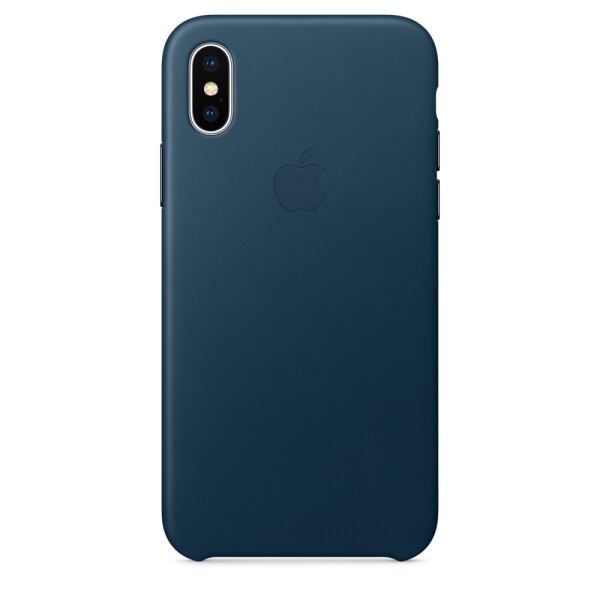 Кожаный чехол для iPhone X/iPhone XS (Cosmos Blue)
