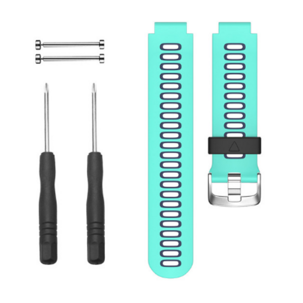 Силиконовый ремешок для Garmin Forerunner 220/230/235/620/630/735XT (мятный/черный)