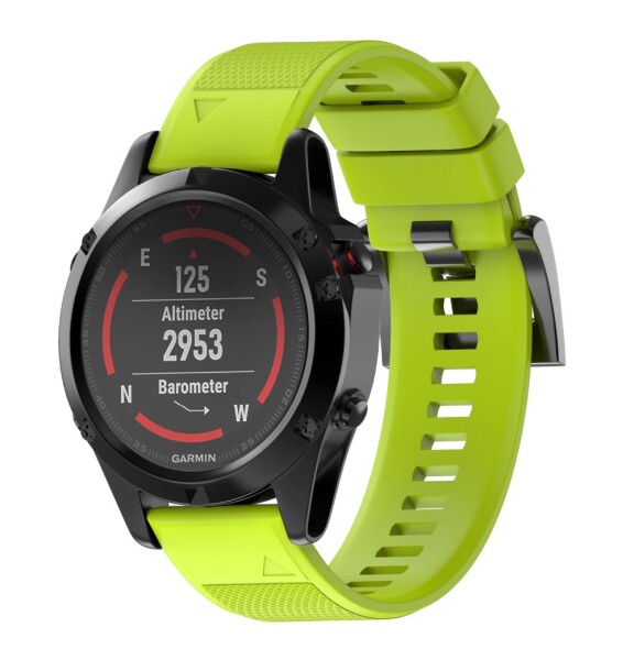 Силиконовый ремешок для Garmin Fenix 5/6 (лайм)