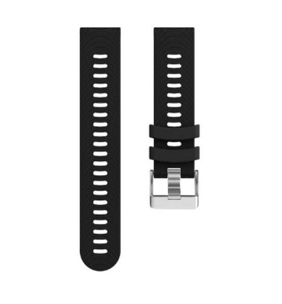 Силиконовый ремешок для Garmin Forerunner 245/645 / Vivoactive 3 / Vivomove HR / Venu (черный)