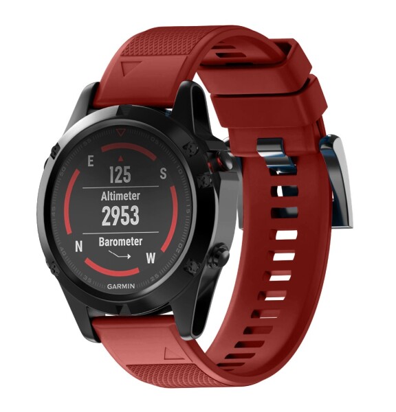 Силиконовый ремешок для Garmin Fenix 5X/6X (красный)