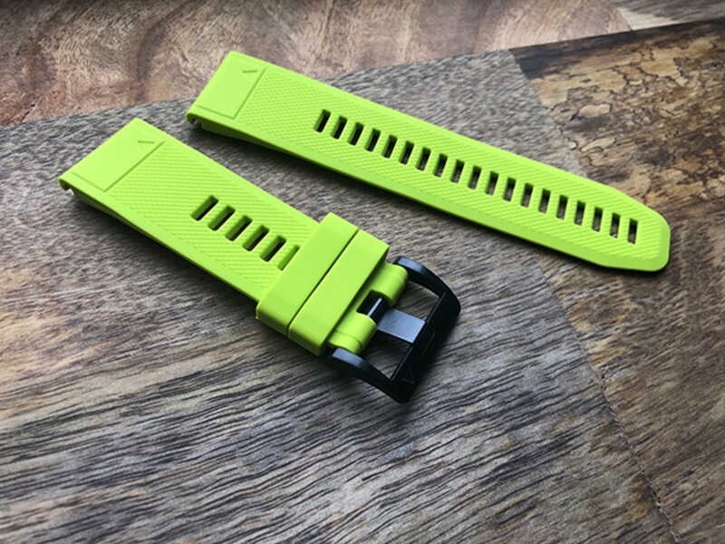 Силиконовый ремешок для Garmin Fenix 5X/6X (лайм)