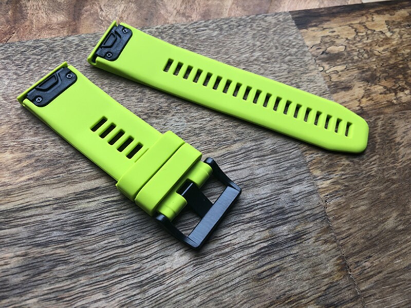Силиконовый ремешок для Garmin Fenix 5X/6X (лайм)