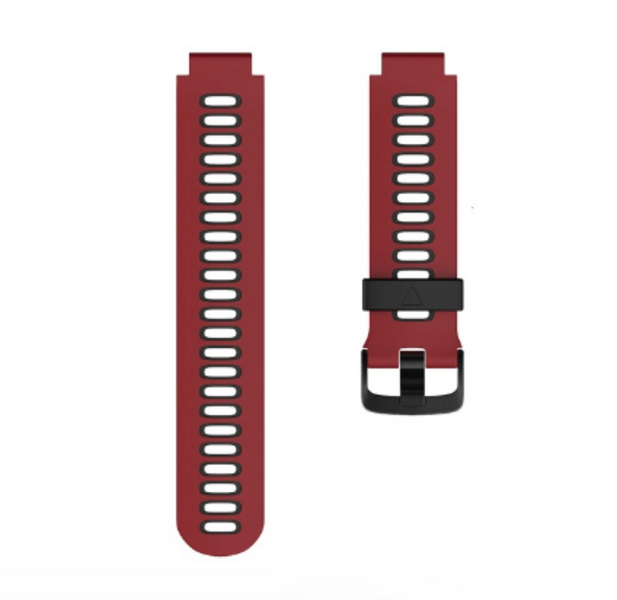 Силиконовый ремешок для Garmin Forerunner 220/230/235/620/630/735XT (красный/черный)