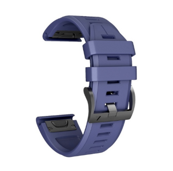 Силиконовый ремешок для Garmin Fenix 5X/6X (темно-синий с полоской)