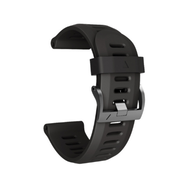 Силиконовый ремешок для Garmin Fenix 3/3 HR (черный с винтовой пряжкой)
