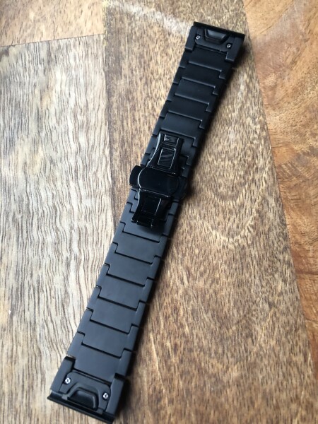 Титановый ремешок для Garmin Fenix 3/5X/6X (черный)