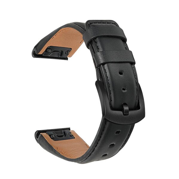 Кожаный ремешок EasyFit для Garmin Fenix 6/5 (черный)