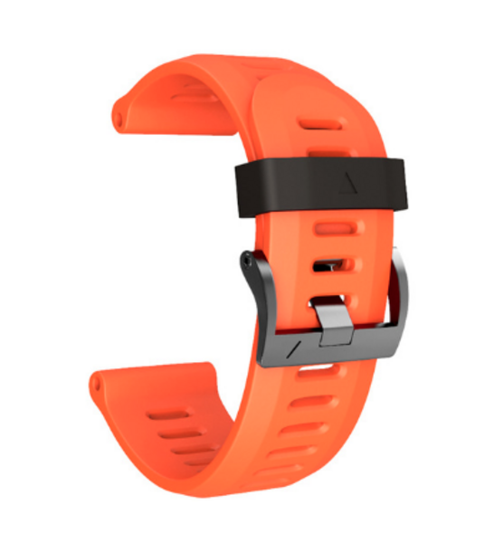 Силиконовый ремешок для Garmin Fenix 3/3 HR (оранжевый с винтовой пряжкой)