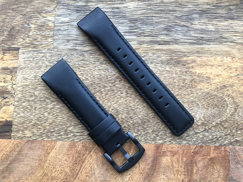 Кожаный ремешок EasyFit для Garmin Fenix 6/5 (черный)