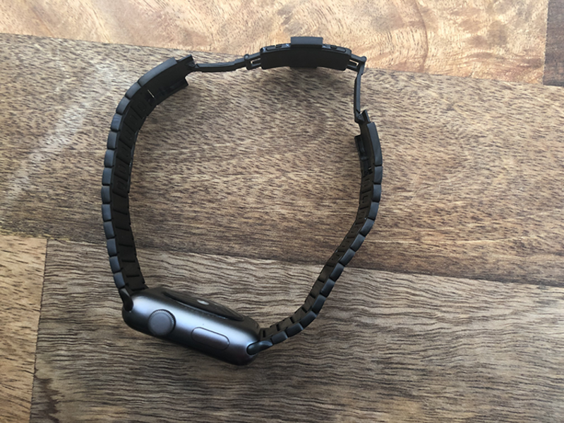Блочный браслет для Apple Watch (черный космос)