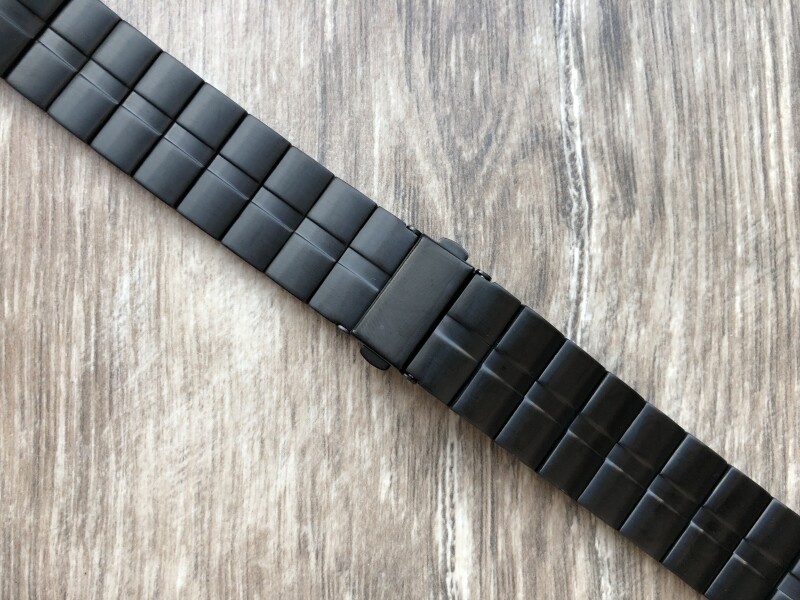 Стальной браслет с узкой пряжкой для Garmin Fenix 5S/6S/7S (угольный черный)