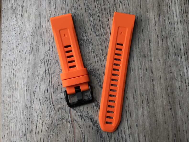 Силиконовый ремешок для Garmin Fenix 7S (оранжевый)