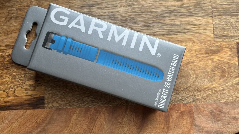 Оригинальный силиконовый ремешок Garmin Quickfit 26 mm. Cirrus Blue (010-12864-21)
