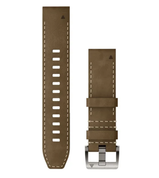 Оригинальный гибридный кожаный ремешок Garmin MARQ Leather/FKM Hybrid Strap Quickfit 22 mm (Tundra/Black) 010-13225-07