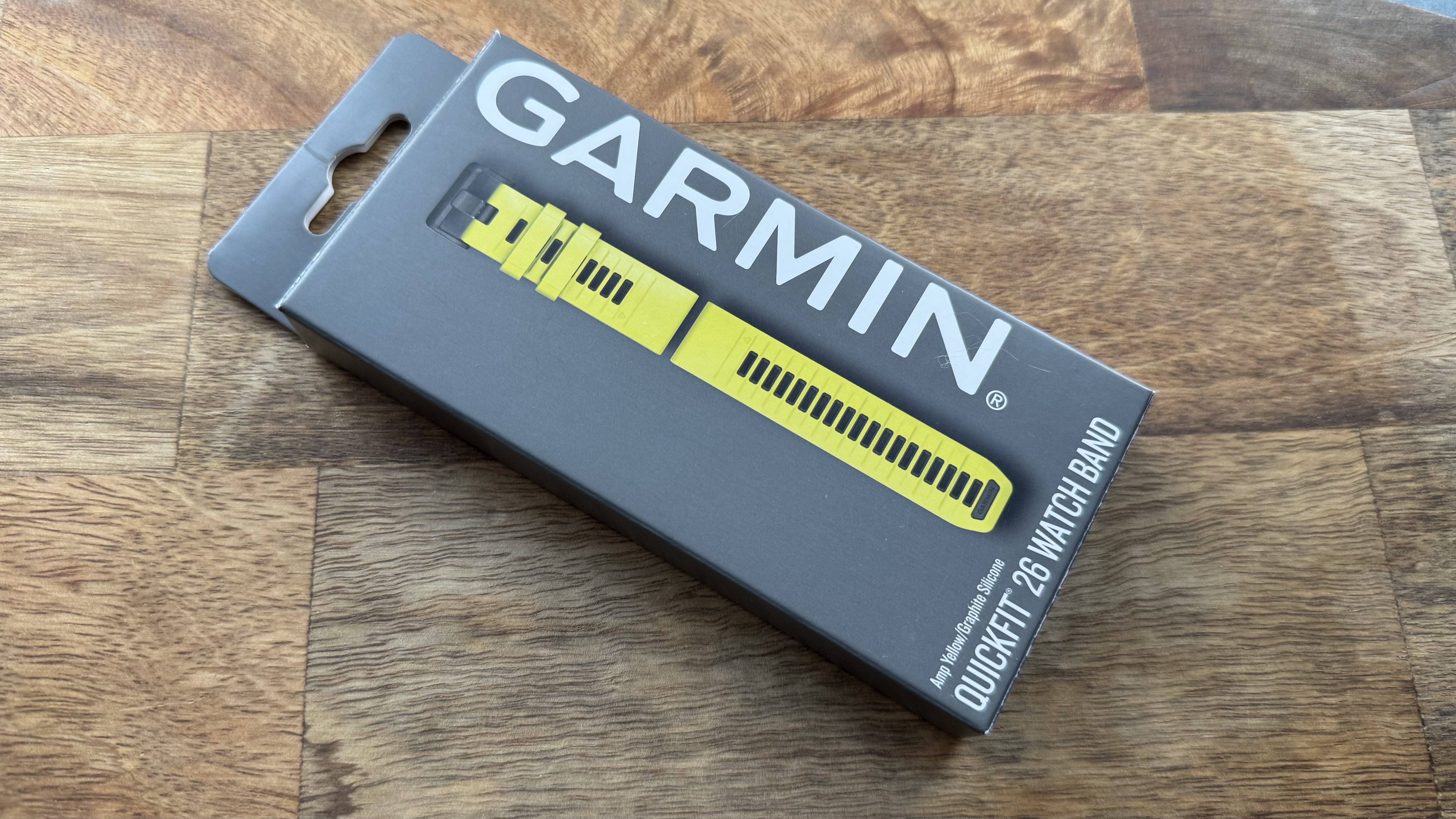 Garmin QuickFit 26 Silikon Armband, gelb/graphit (010-13393-08) für ausgewählte Garmin Smartwatches | PDA Max